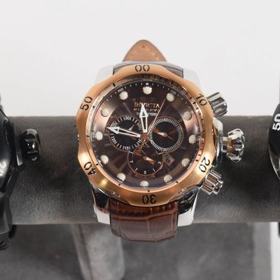 Sale Photo Thumbnail #168: 3 Invicta Stainless Steel Men's Wristwatches