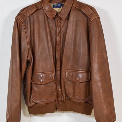 Sale Photo Thumbnail #124: Polo Ralph Lauren Leather A-2 Style Bomber Jacket