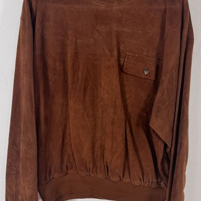 Sale Photo Thumbnail #118: Polo by Ralph Lauren Dark Cognac Suede Pullover Sweatshirt