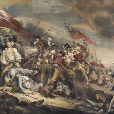 John Trumbull Steel Engraving The Battle at Bunkershill
