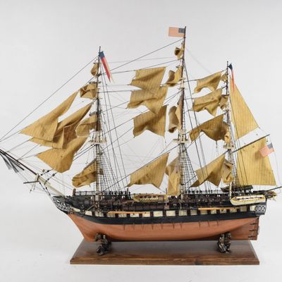 Handcrafted Wooden Scale Model USS Constitution