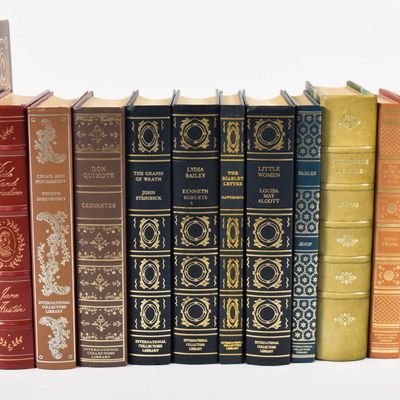 14 Easton Press and International Collectors Library Faux and Genuine Leather Bound Books