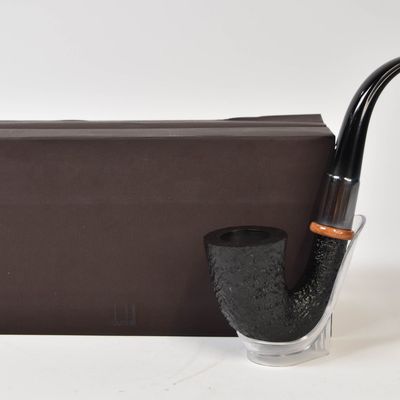 Sale Photo Thumbnail #192: Dunhill Shell Briar Cala Sandblasted Briar Wood Tobacco Pipe, Unsmoked