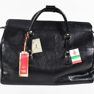 Sale Photo Thumbnail #143: Old Angler Italian Leather Travel Satchel