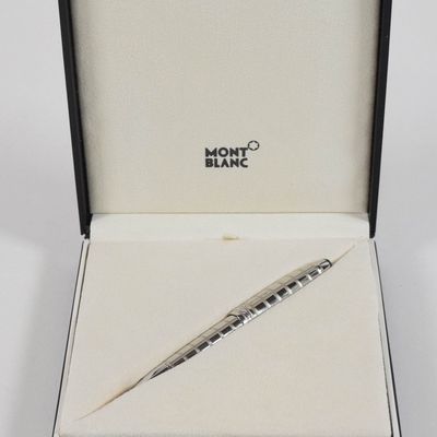 Montblanc Meisterstuck Solitaire Platinum-Plated Facet Fountain Pen