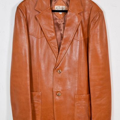 Sale Photo Thumbnail #129: Remy Leather Cognac Leather Western Style Blazer