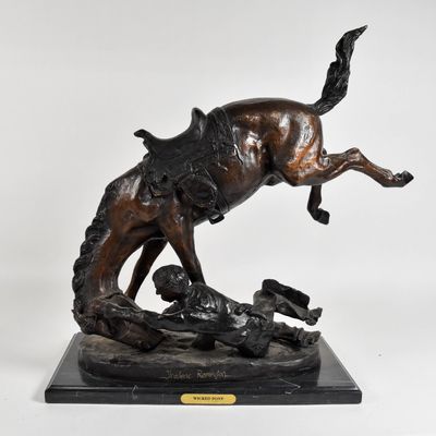 Frederic Remington Bronze Sculpture Wicked Pony