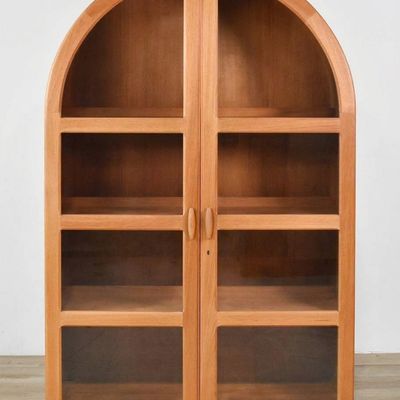 Sale Photo Thumbnail #110: Dyrlund Teak Arched Top Display Cabinet