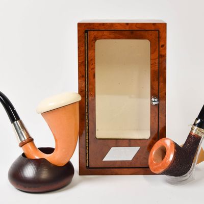 Sale Photo Thumbnail #239: 2 Unsmoked Pipes Including Mastro de Paja Briar and Meerschaum Calabash