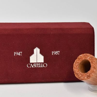 Sale Photo Thumbnail #204: Castello Preziosa Briar Tobacco Pipe with Agate Shank Extension, Unsmoked