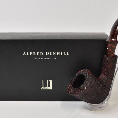 Sale Photo Thumbnail #196: Alfred Dunhill Shilling XL Made In England Sandblasted Shell Briar Tobacco Pipe, Unsmoked