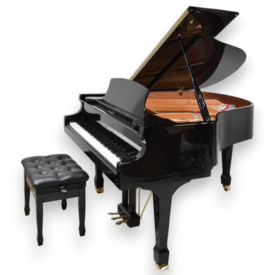 Sale Photo Thumbnail #174: Pramberger PS-175 High Gloss Ebony Baby Grand Piano and Artist Bench