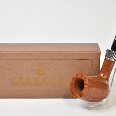 Sale Photo Thumbnail #212: Castello Briar Tobacco Pipe With Dated Silver Band, Unsmoked