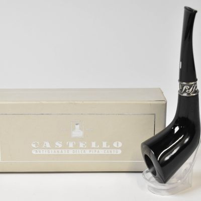 Sale Photo Thumbnail #213: Castello Briar Tobacco Pipe Perla Nera Model, Unsmoked