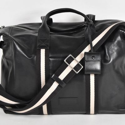 Sale Photo Thumbnail #144: Bally Black Leather Mens Duffel Bag