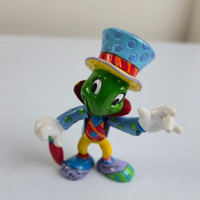 Sale Photo Thumbnail #186: ROMERO BRITTO DISNEY RETIRED MINI JIMINY CRICKET MINIATURE 