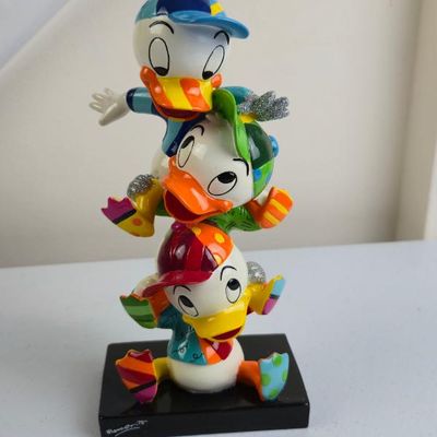 Sale Photo Thumbnail #177: Disney Britto 4049691 Huey Dewey And Louie Stacked Statue