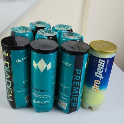 Sale Photo Thumbnail #50: Lot Of 9 Cans Unopened Tennis Balls – 8 Diadem Premier Extra Duty + 1 Pro Penn Marathon (27 Balls Total)