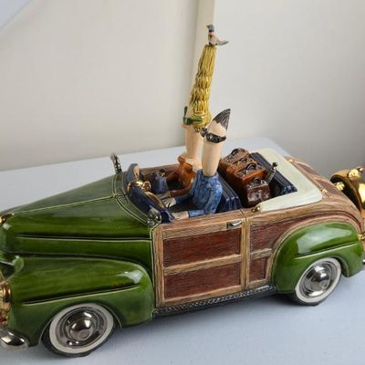 Sale Photo Thumbnail #25: 
Signed Scott & Naomi Schoenherr Full Moon Clay Company Ceramic Woodie Convertible Sculpture