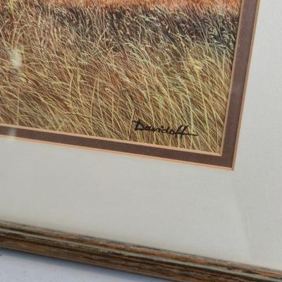 Sale Photo Thumbnail #150: Davidoff Signed Rustic Barn & Silos Farm Landscape Print – Framed – 20" X 26.5"