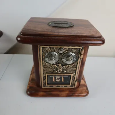 Sale Photo Thumbnail #14: Vintage U.S. Post Office Combination Lockbox Coin Bank – Eagle Design – No. 151