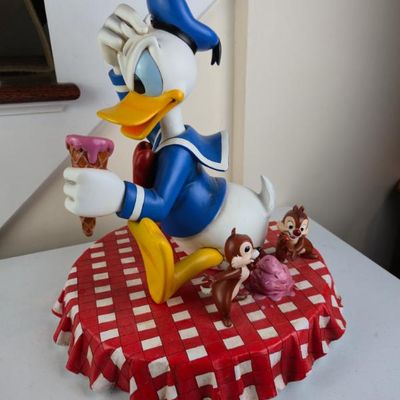 Sale Photo Thumbnail #42: Disney Parks Donald Duck Chip & Dale Ice Cream Big Fig Sculpture – Brian Blackmore – 2012 – 17"