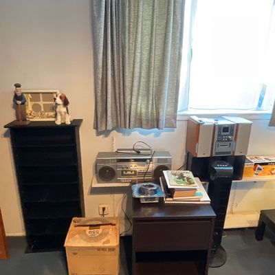 Sale Photo Thumbnail #88: Shelving and electronics All in one vertical stereo