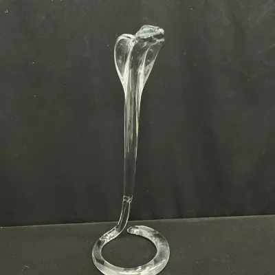 Daum Glass Cobra Statue