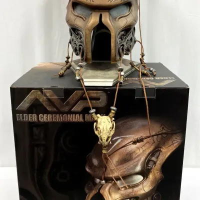 Elder Predator Ceremonial Mask- Life Size Replica Alien Vs Predator With Box