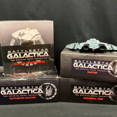 Battlestar Galactica Ships (4 With Boxes-1 Without)