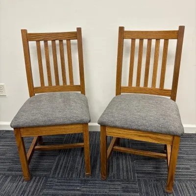 Dutchmasters Red Oak Solid Wood Missionary-style Dining Chairs (2) Lot#2