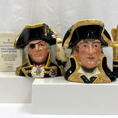 Royal Doulton Character Jug lord Nelson + Napoleon 
