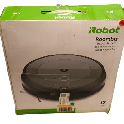 Sale Photo Thumbnail #298: iRobot Roomba i2 robot vacuum cleaner in its original retail packaging.