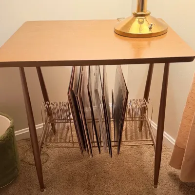 Sale Photo Thumbnail #27: Table with vinyl racks