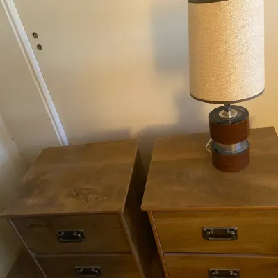 Two Nice Nightstands and Lamp