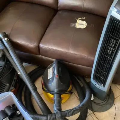 Lasko Fan, Rigid Portable Vacuum, and a Stinger Vacuum 