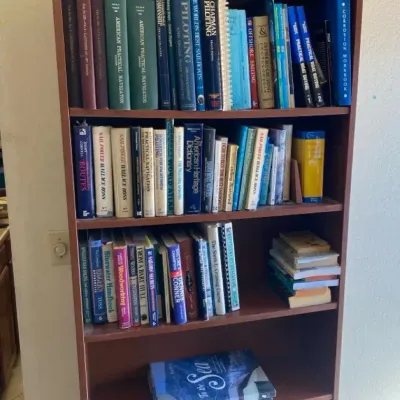 Navigating and Nautical Books and Six Shelf Bookcase