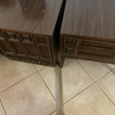 Two Mid-Century Modern Broyhill Matching End Tables