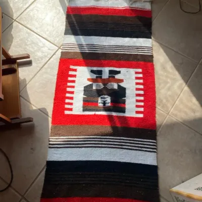 Native American Rug and Some More Stoneware Pottery