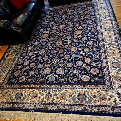 Karastan Indigo Tabriz 100% Wool Area Rug 8'8" x 12' Made in USA