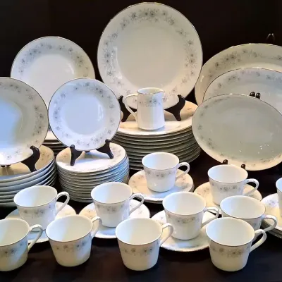 Noritake Inverness Fine China Dinnerware With Plates, Bowls, Teacups And Serving Pieces