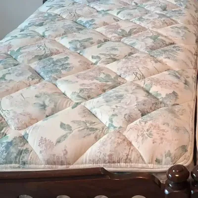Twin Wood Bed Frame With Sealy Posturepedic Mattress & Box Spring (1 of 2) 