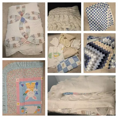 Assorted Quilts, Blankets, Throws and Decorative Linens