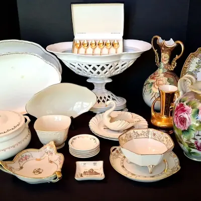 Lenox, Hand-Painted Nippon & Japanese Porcelain Collection With 24K Gold-Plated Spoons