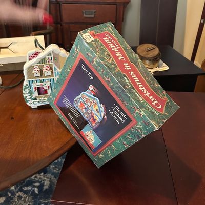 Sale Photo Thumbnail #31: Vintage Christmas in Motion electric lighted tree top decoration, complete with its original box.