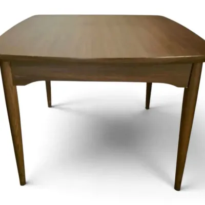 Mid century square walnut veneer end table