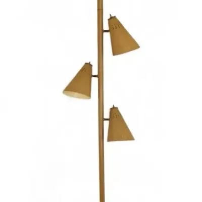 Mid century 3 light tension pole lamp