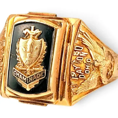 10k gold 1950 chaminade class ring size 11 5 9 09g