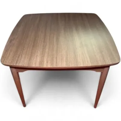 Mid century side table with formica wood grain top