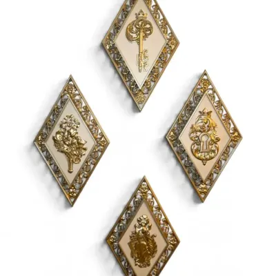 Dart industries mcm gold diamond shaped wall art